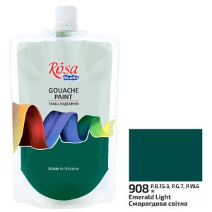 Gouache festék színenként, utántöltő - ROSA Studio Gouache paint 200ml - Emerald 908