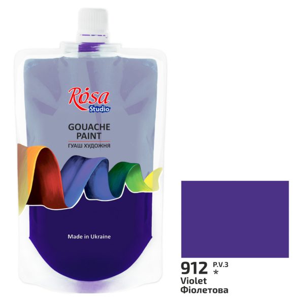 Gouache festék színenként, utántöltő - ROSA Studio Gouache paint 200ml - Violet 912