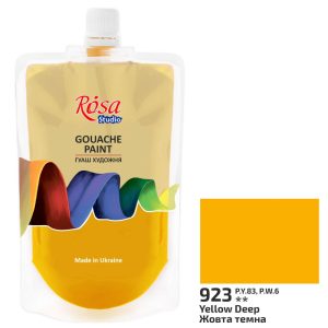 Gouache festék színenként, utántöltő - ROSA Studio Gouache paint 200ml - Yellow Deep 923