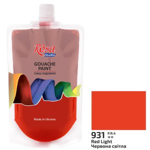 Gouache paint 200ml ROSA Studio - Red Light 931