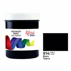   Gouache festék színenként, tégelyes - ROSA Studio Gouache paint 100ml - Black / Fekete