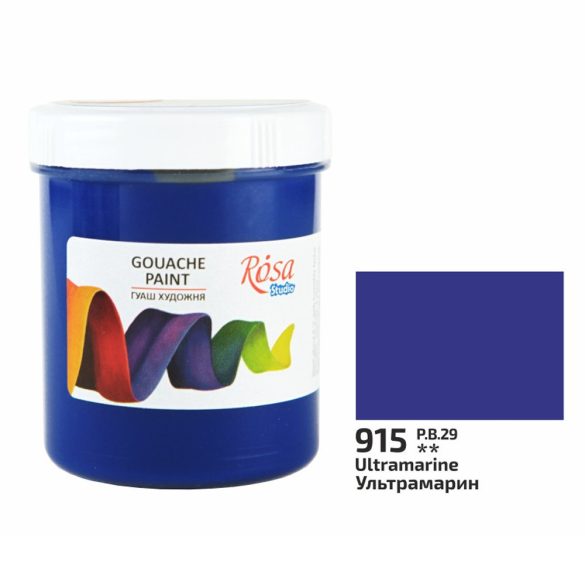 Gouache festék színenként, tégelyes - ROSA Studio Gouache paint 100ml - Ultramarine / Ultramarin
