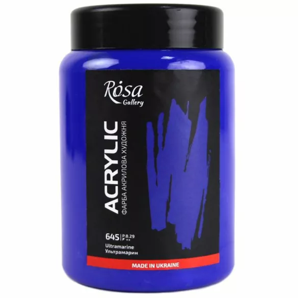 Művész Akrilfesték, tégelyes - Rósa Gallery Acrylic Paint 400 ml - 645 Ultramarine