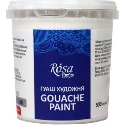   Rósa Gouache Studio színenként - 500 ml vödörben - Titánfehér 901