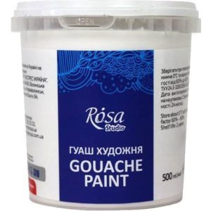 Rósa Gouache Studio színenként - 500 ml vödörben - Titánfehér 901