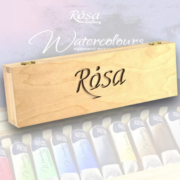 Akvarellfesték készlet, tubusos - Rosa Gallery "Classic" Watercolour Tube Set - Classic fadobozban - 14 x 10 ml-es