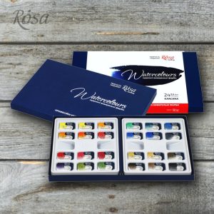 Akvarellfesték készlet, szilkés - Rósa Gallery Classic - 12 x 2,5 ml - kartondobozban