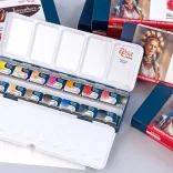 Akvarellfesték készlet, szilkés - Rósa Gallery Portrait - 14 x 2,5 ml - fémdobozos - Új kiszerelés