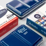 Akvarellfesték készlet - "Classic" ROSA Gallery - Set of watercolor paints, Indigo metal case, 12 colours