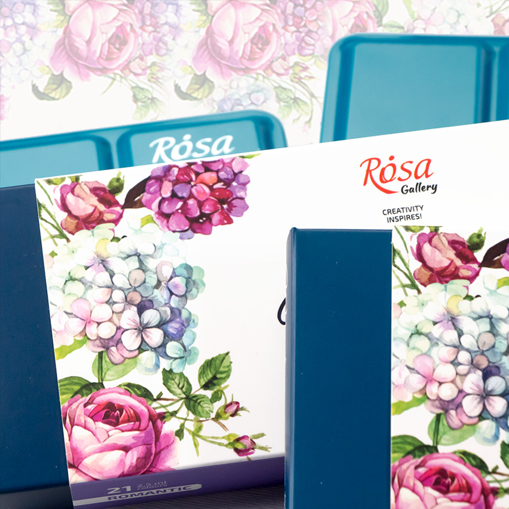 Fine Art Watercolour Paint : Rosa Gallery : Metal Tin Set of 12