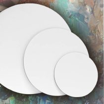 CLAIREFONTAINE CANVAS BOARD - CIRCLE - WHITE 20cm