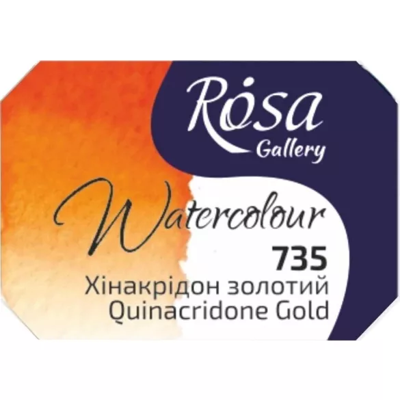 Akvarellfesték, szilke 2,5ml - Rósa Gallery Watercolour 2,5ml - 735 Quinacridone Gold