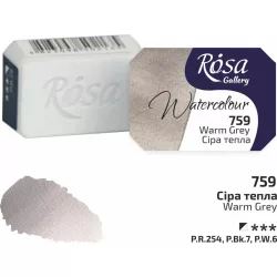   Akvarellfesték, szilke 2,5ml - Rósa Gallery Watercolour 2,5ml - 759 Warm Gray