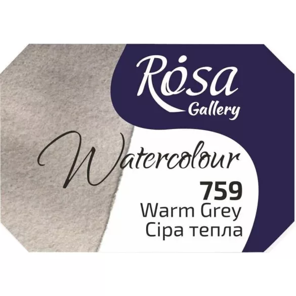 Akvarellfesték, szilke 2,5ml - Rósa Gallery Watercolour 2,5ml - 759 Warm Gray