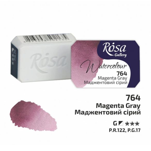 Akvarellfesték, szilke 2,5ml - Rósa Gallery Watercolour 2,5ml - 764 Magenta Gray