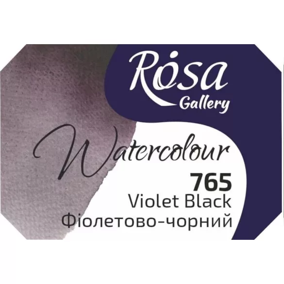 Akvarellfesték, szilke 2,5ml - Rósa Gallery Watercolour 2,5ml - 765 Violet Black
