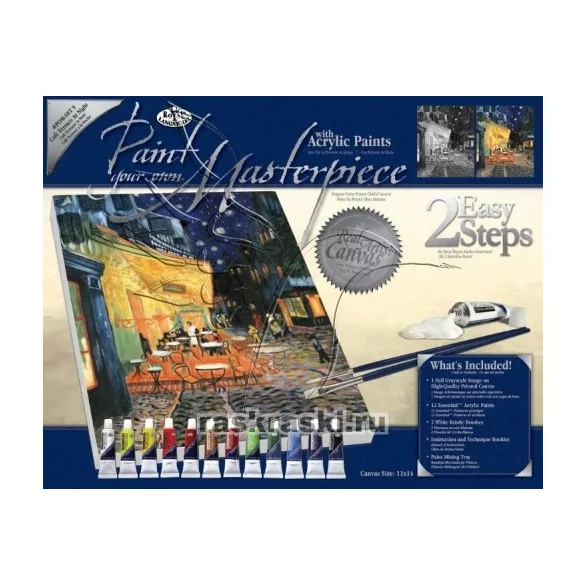 Vásznas kifestőkészlet - Előrajzolt - akril és vászon, 28x36cm POM8-16