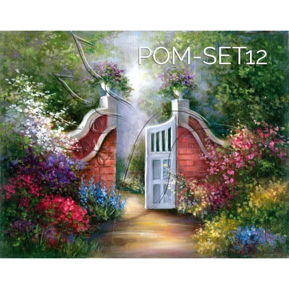 Vásznas kifestőkészlet - Előrajzolt - akril és vászon, 28x36cm POM8-16