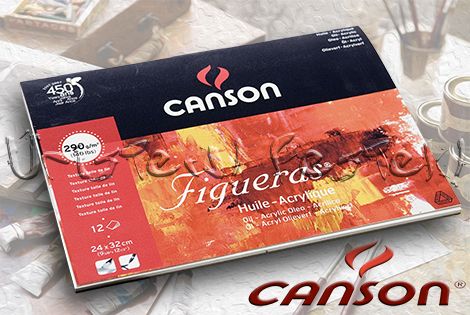 Canson Figueras Oil & Acrylic block for oil and acrylic 24x32cm, 10 sheets, 290g