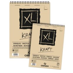 Canson Kraft NATUR lappal,spirálos 90g-60 lap