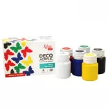 Akrilfesték dekorkészlet, Matt - Rósa Talent Alapszínek - 6 x 20 ml tégelyes - kartondobozban