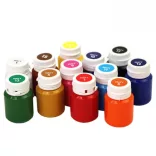 Akrilfesték dekorkészlet, Matt - Rósa Talent Alapszínek - 12 x 20 ml tégelyes - kartondobozban