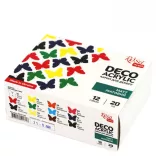 Akrilfesték dekorkészlet, Matt - Rósa Talent Alapszínek - 12 x 20 ml tégelyes - kartondobozban