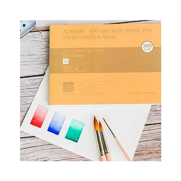 BAOHONG PURE COTTON ROUGH WATERCOLOR PAPER PAD 260X180MM