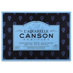   Akvarelltömb Canson Héritage Grain Torchon, 100% cotton, 300g, 20lap - 23x31cm
