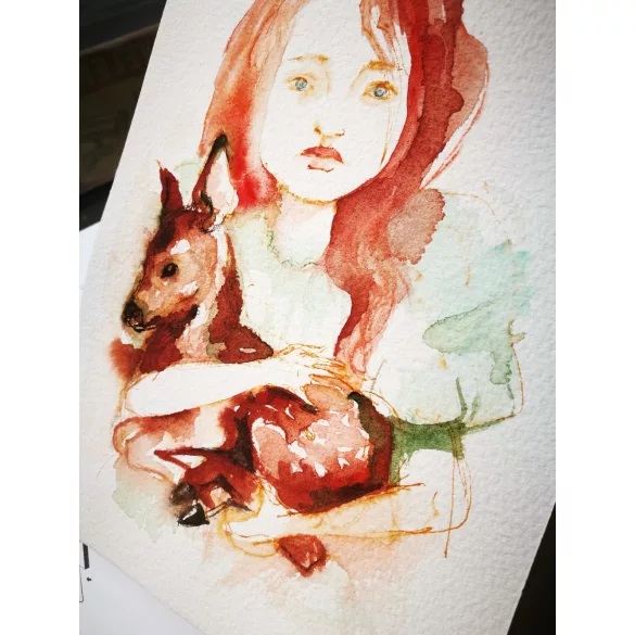 L' AQUARELLE - HÉRITAGE 100% cotton, 12 seets  23 x 31 cm