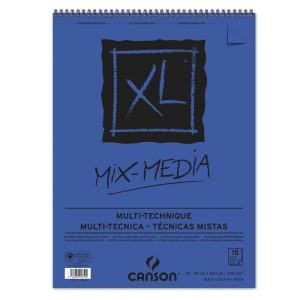 CANSON XL MIX MEDIA fehér rajztömb spirálkötött, mikroperforált 300g/m2 15 ív A2