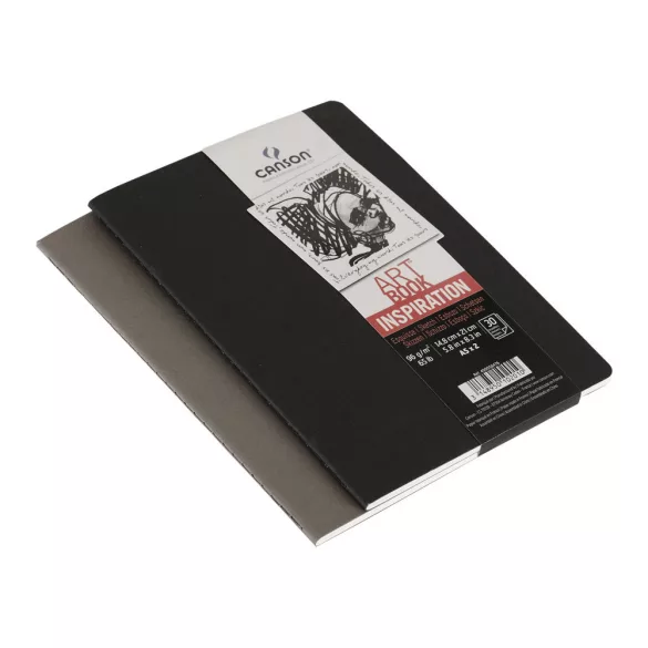 CANSON ArtBooks Inspiration vázlatfüzet, 30 ív,   A5 borító: fekete/sötétszürke