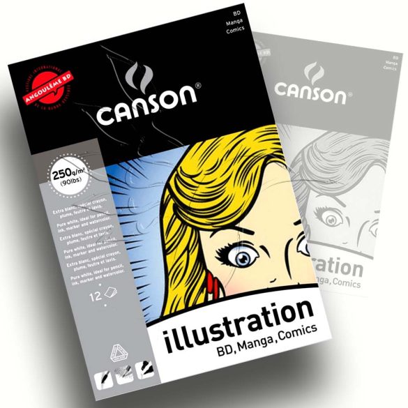 Marker tömb - Canson Illustration block 250g, 12 sheets, A/3