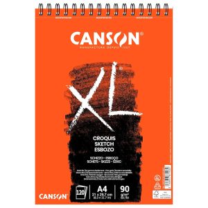 Vázlattömb - CANSON "XL" Croquis 90gr, 120 Sheets Short Side Spiral - A5