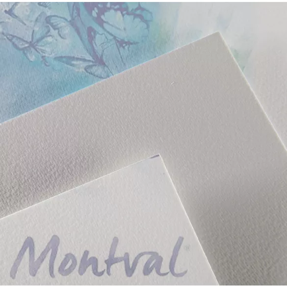 Akvarelltömb - Canson Montval Cold Pressed Watercolour Paper, Glued on 1 Sides, 270g, 12 sheets, A3 29.7x42cm