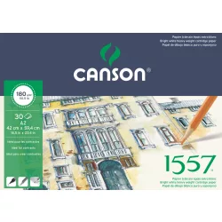   Vázlattömb, savmentes - Canson Dessin 1557 Drawing Paper Block, short side glued, 30 sheets, 180g, A2