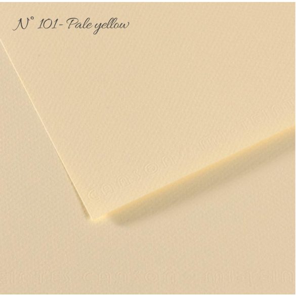 Pasztell- és dekorkarton - Canson Mi-Teintes Art Paper for Drawing and Painting, 160g, A4 - 101 Pale yellow