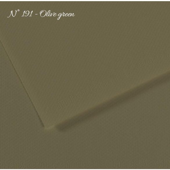 Pasztell- és dekorkarton - Canson Mi-Teintes Art Paper for Drawing and Painting, 160g, A4 - 191 Olive green