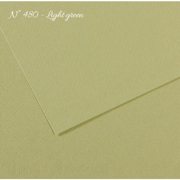 Pasztell- és dekorkarton - Canson Mi-Teintes Art Paper for Drawing and Painting, 160g, A3 - 480 Light green