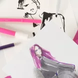 CANSON Illustration Lavis Technique extra fehér, extra síma rajztömb illusztrációhoz és elmosási technikához, rövid old. rag. tollhoz, tintához, 200g 12 ív A4