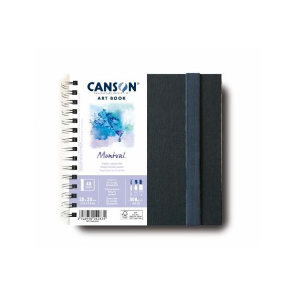 Akvarelltömb - Canson Art Book MONTVAL KÖNYV  300gr, 24 lap, 20x20cm