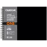CANSON ArtBooks: "ONE", spirálkötött, finom szemcsés papír 100g/m2 80 ív, rövid oldalán spirálos - 21,6 x 27,9 cm