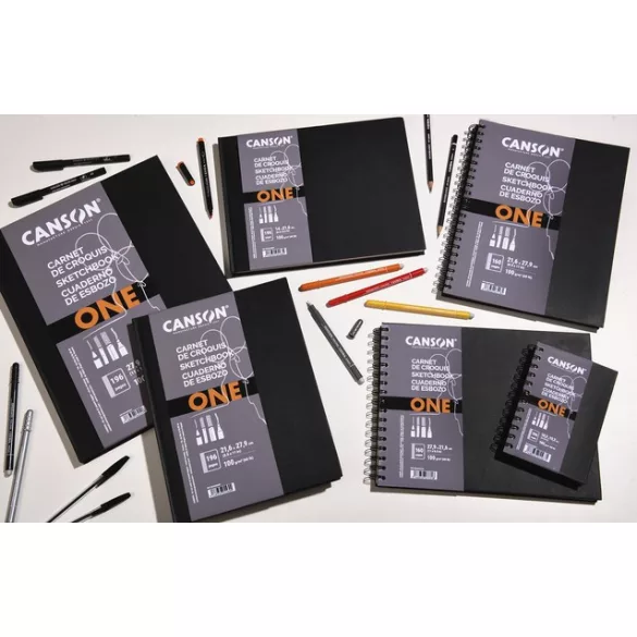 CANSON ArtBook "ONE" Landscape, skickönyv, finom szemcsés papír 100g/m2 98 ív - 21,6 x 27,9 cm
