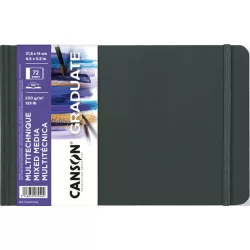   CANSON Graduate Landscape Mixed Media könyv, keménykötésű 200g/m2 36 lap 72 oldal A5