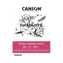   CANSON Graduate Manga marker vázlattömb, ragasztott 70g 50 lap A3
