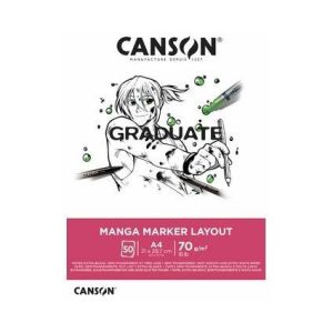 CANSON Graduate Manga marker vázlattömb, ragasztott 70g 50 lap A3