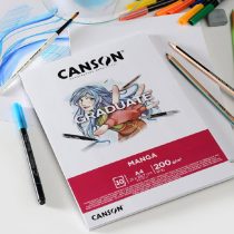   Vázlat- és festőtömb - Canson Graduate Manga 30 lap, 200g, ragasztott - A4