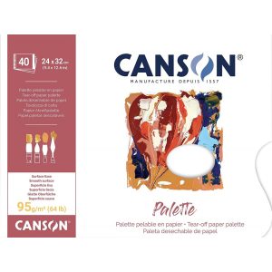 CANSON paletta olaj- és akrilfestéshez, letéphető ívekkel 95g/m2 40 ív 24 x 32