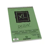 CANSON XL DESSIN, természetes fehér, savmentes rajztömb, rövid oldalán spirálkötött, mikroperforált 160g/m2 50 ív A3