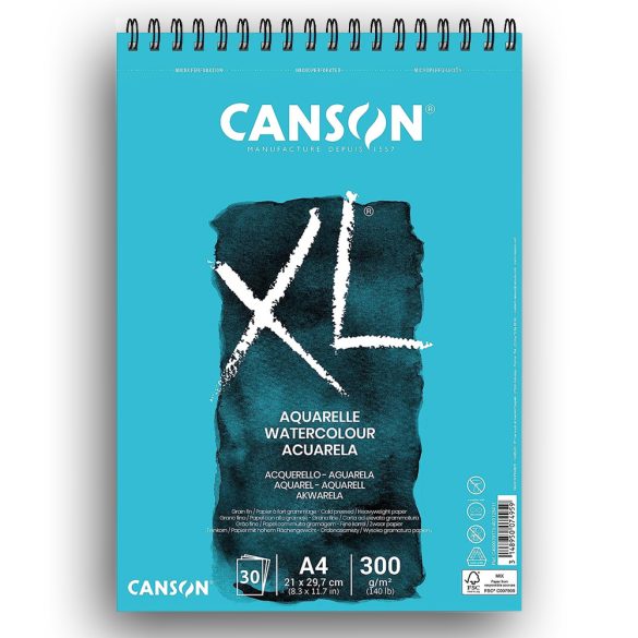 CANSON XL Watercolour 300gsm A4 Paper Pad